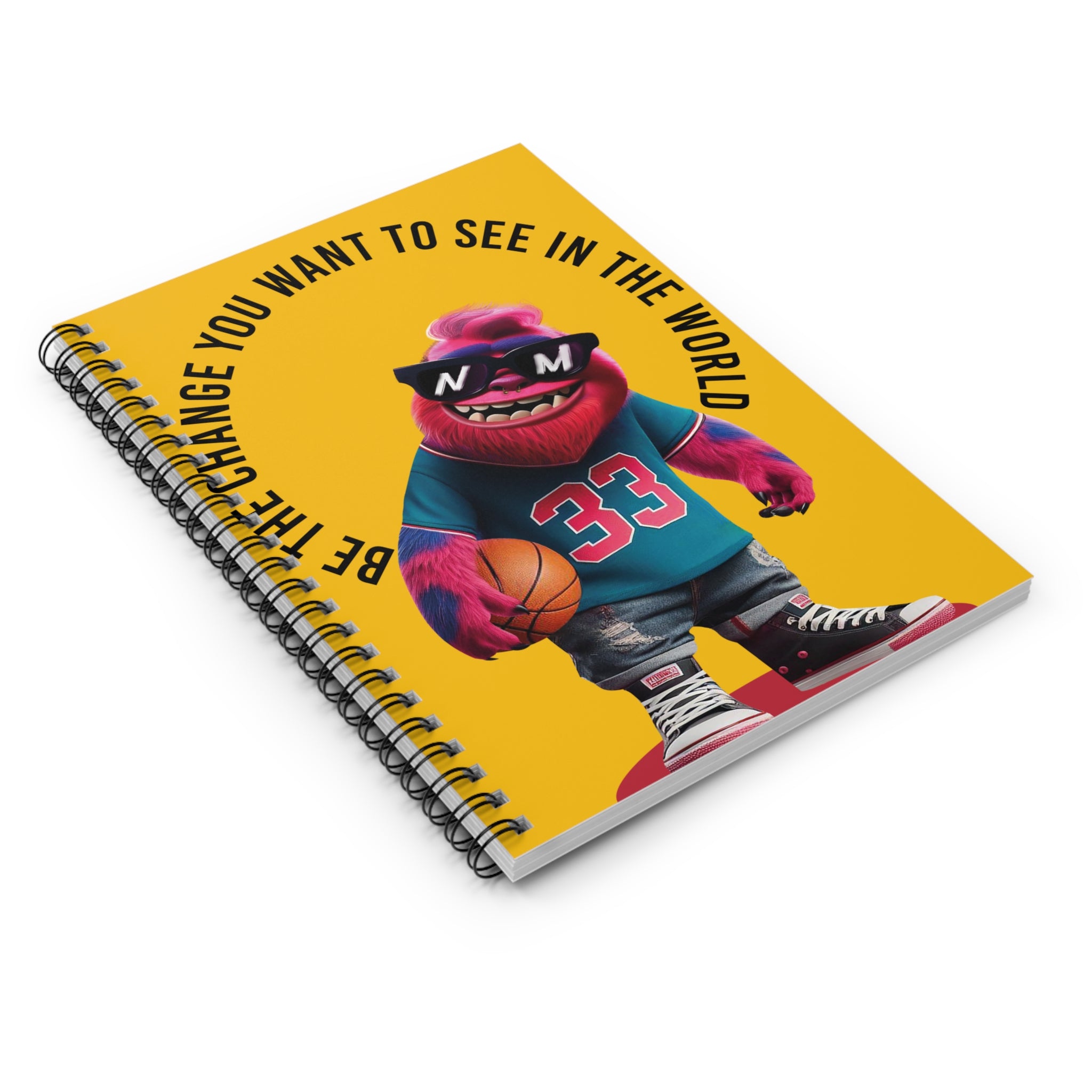 Image of Spiral Notebook with Ruled Line – 118 Pages, Durable Printed Cover